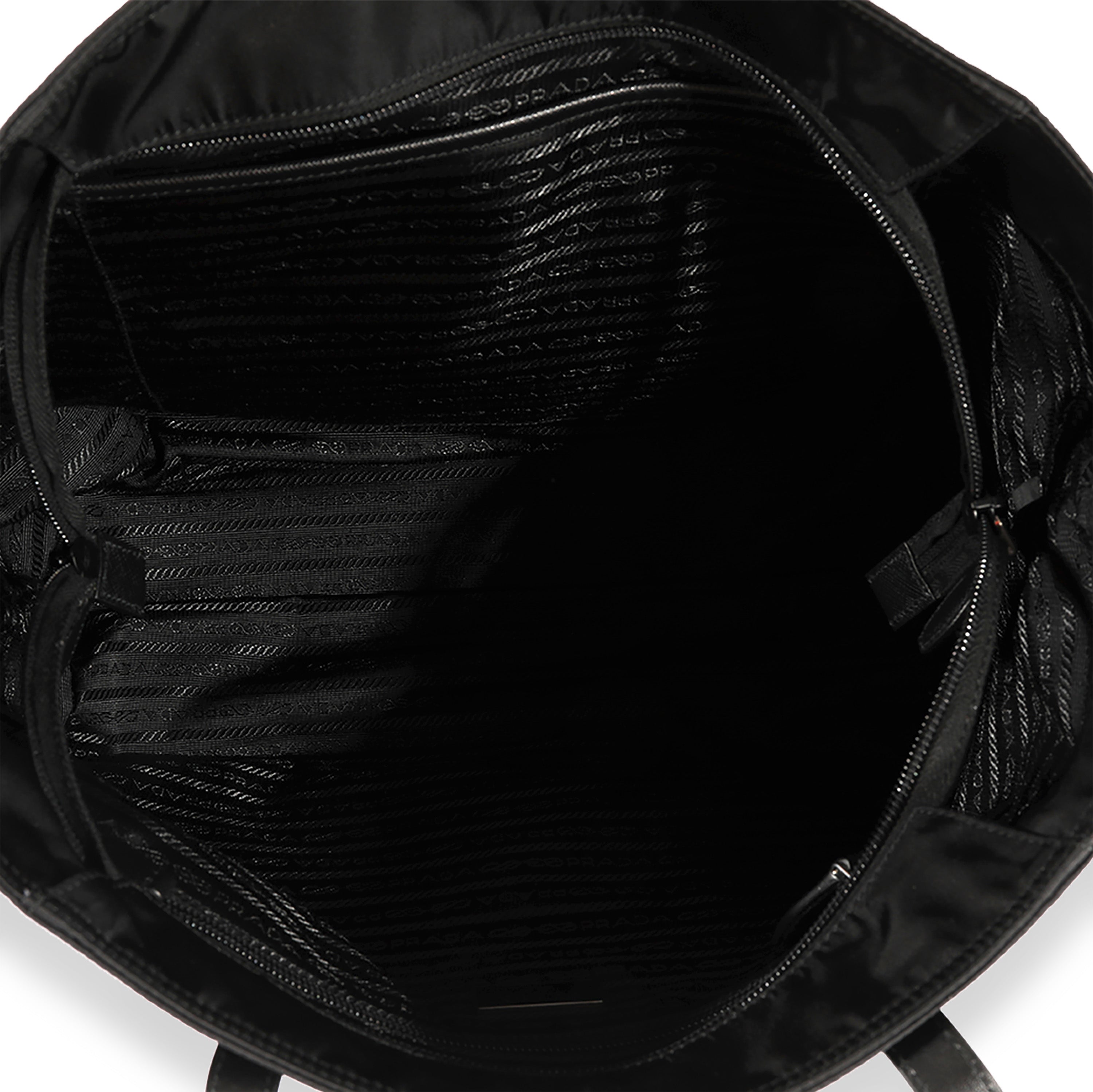 Prada Black Nylon & Saffiano Tote