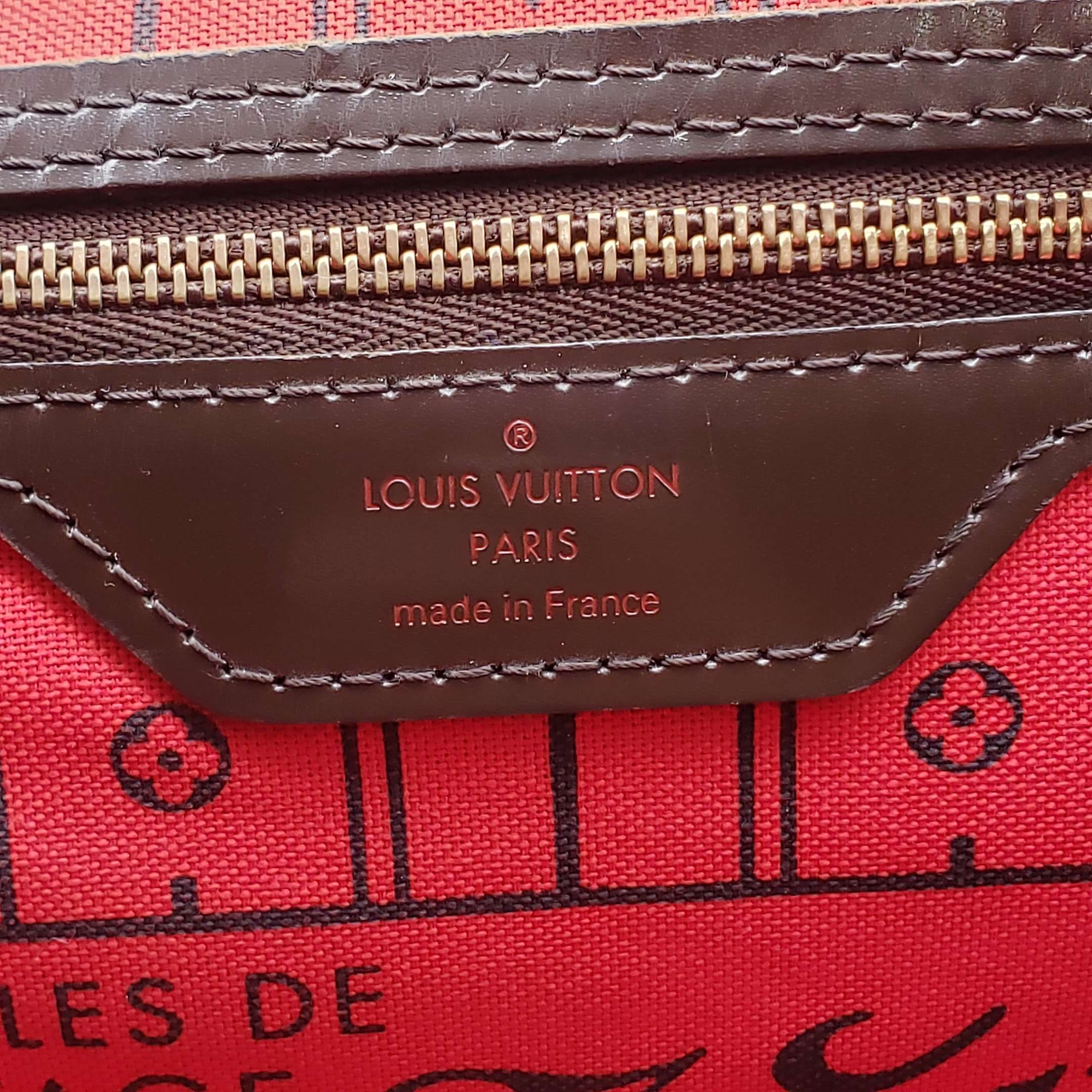 Louis Vuitton Neverfull MM Browns Damier Tote Bag