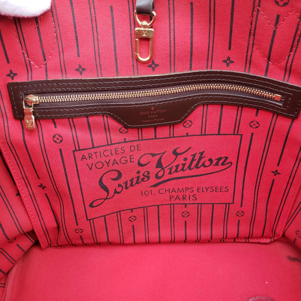 Louis Vuitton Neverfull MM Browns Damier Tote Bag