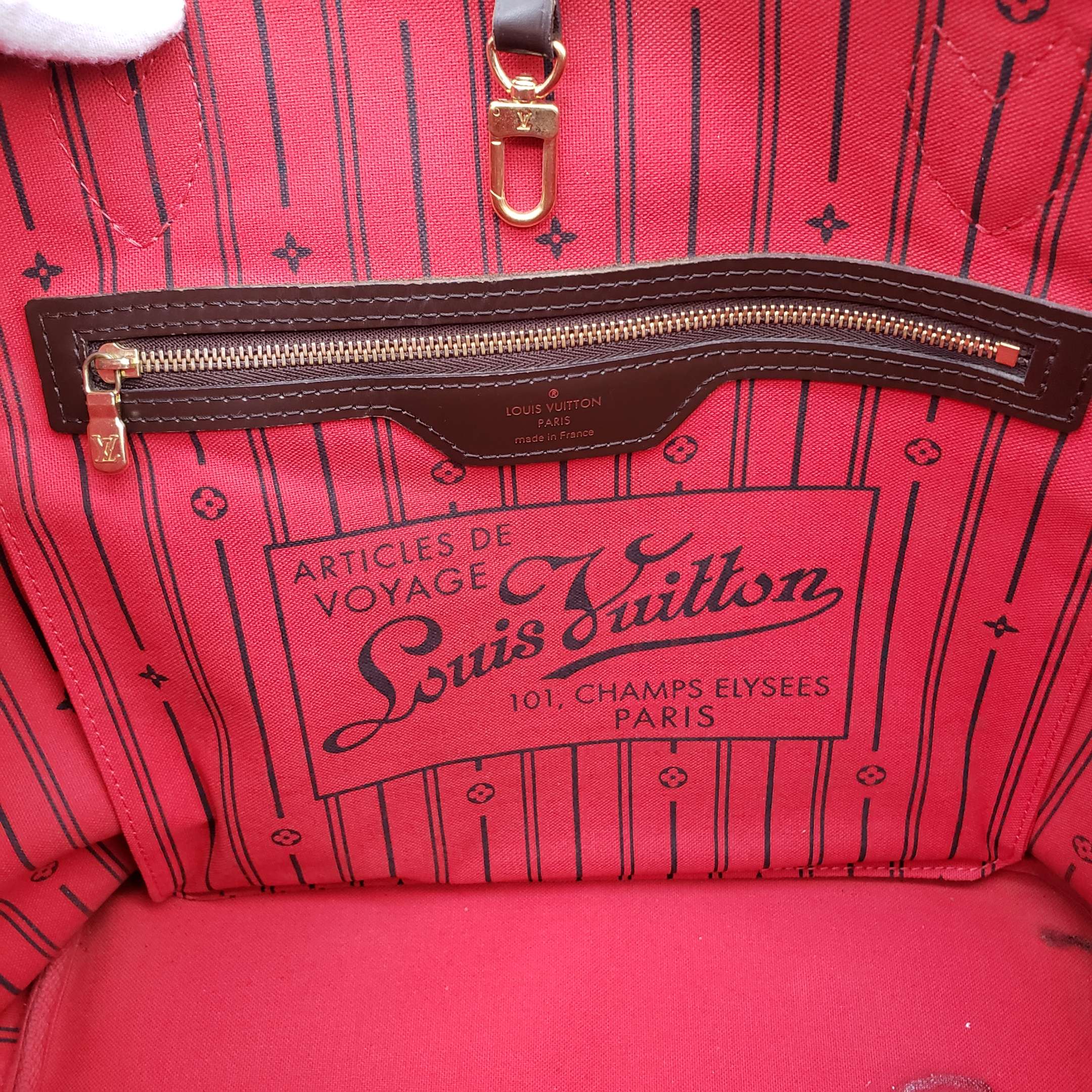 Louis Vuitton Neverfull MM Browns Damier Tote Bag