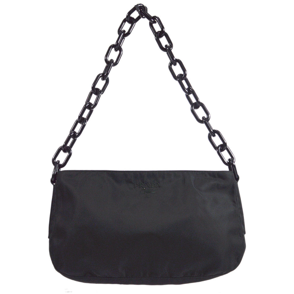 PRADA * 25 Acrylic Chain Handbag Black