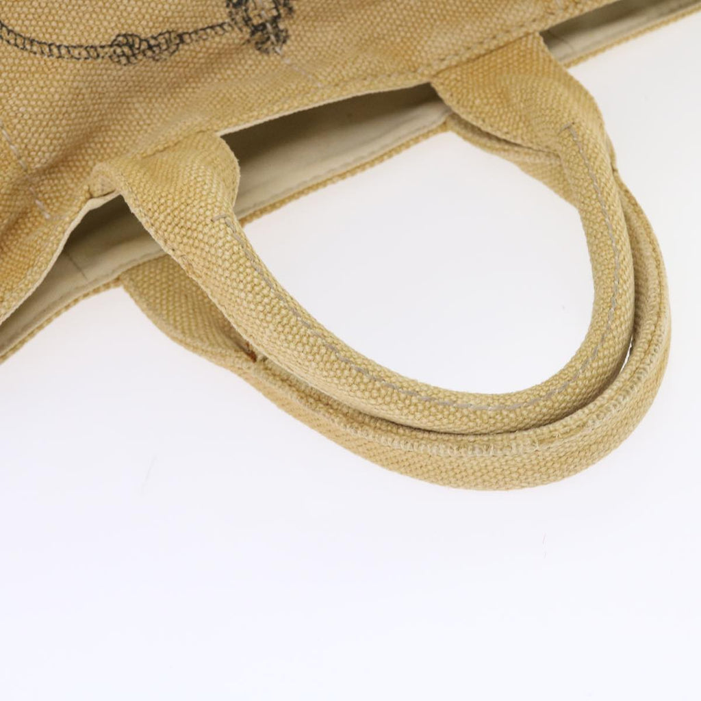 PRADA Canapa Hand Bag Canvas Beige  45652