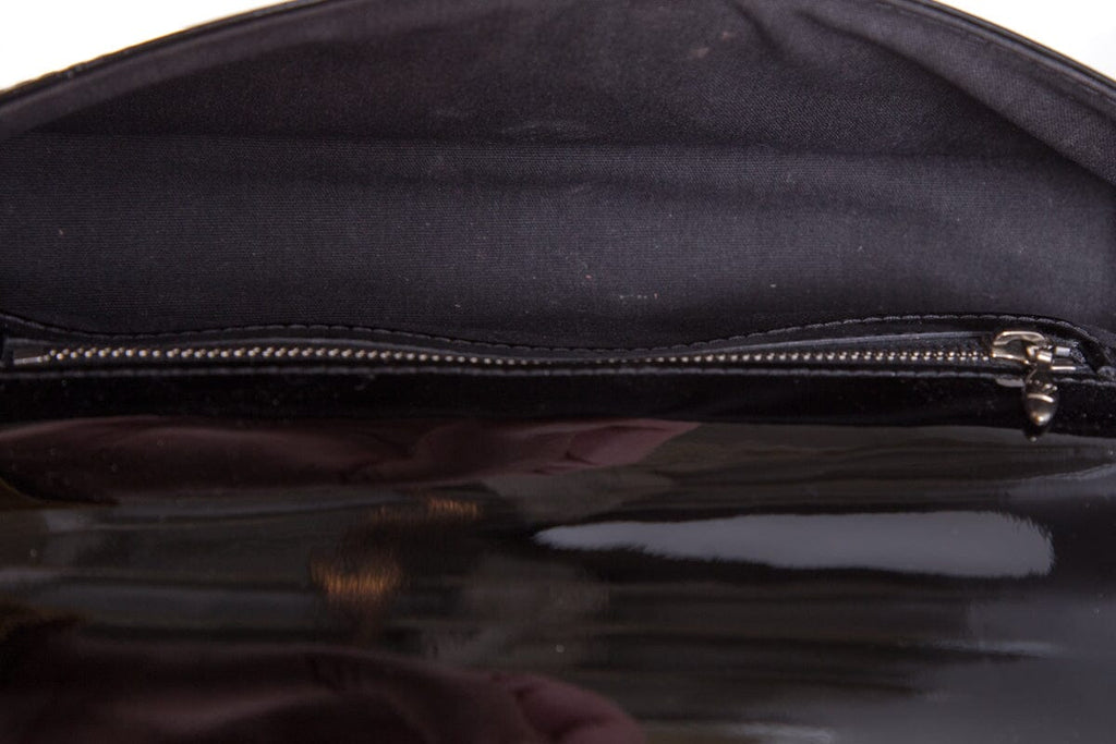 Louis Vuitton Sobe Black Patent Epi Leather Clutch