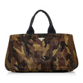 PRADA Canapa Camouflage Tote Bag