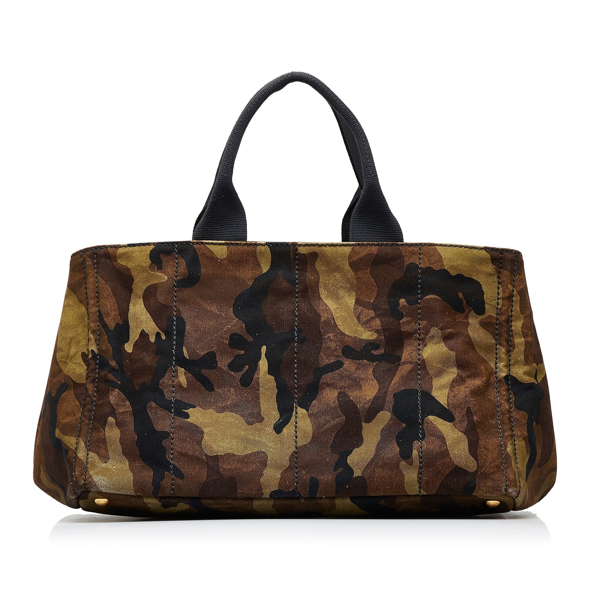 PRADA Canapa Camouflage Tote Bag