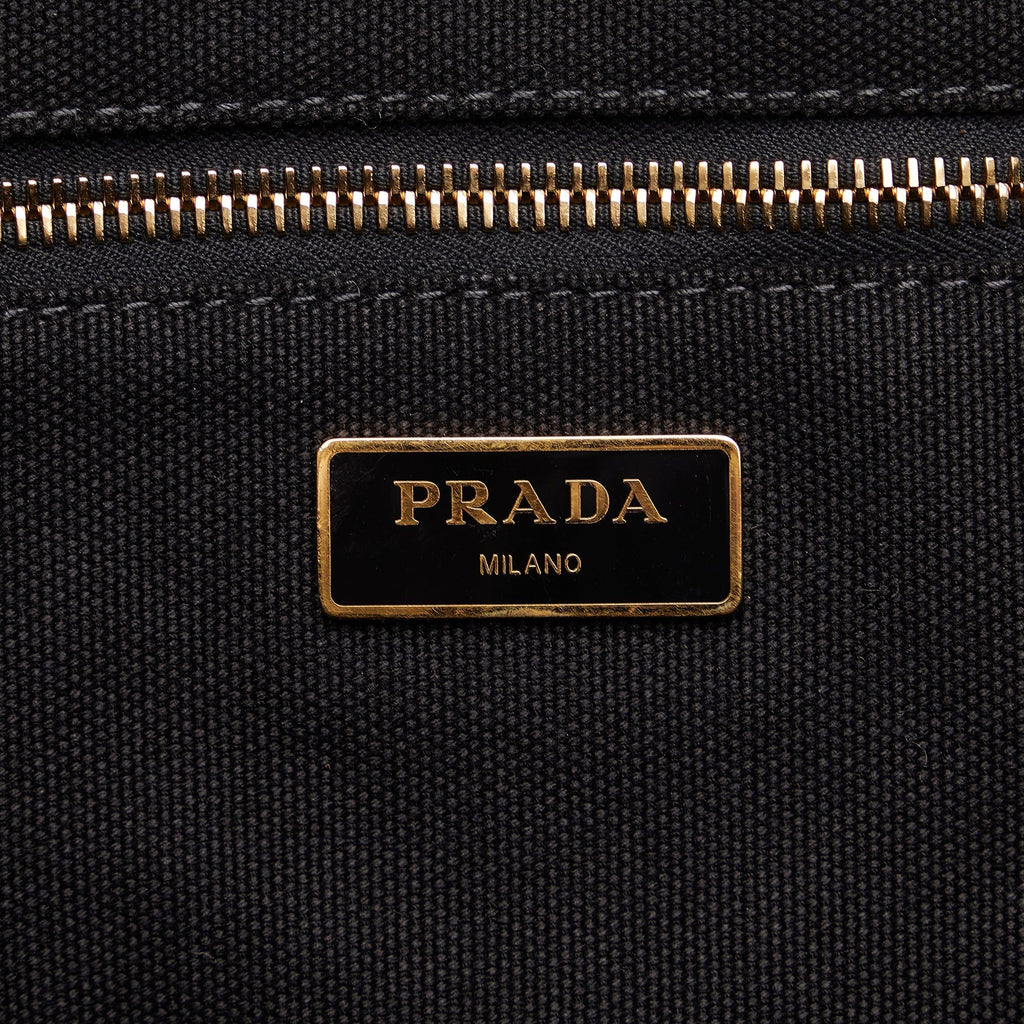 PRADA Canapa Camouflage Tote Bag