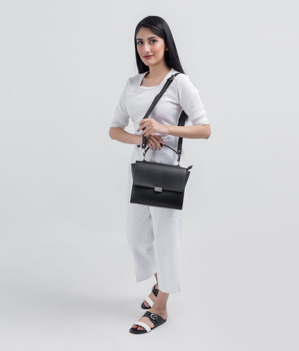 Black mini messenger bag