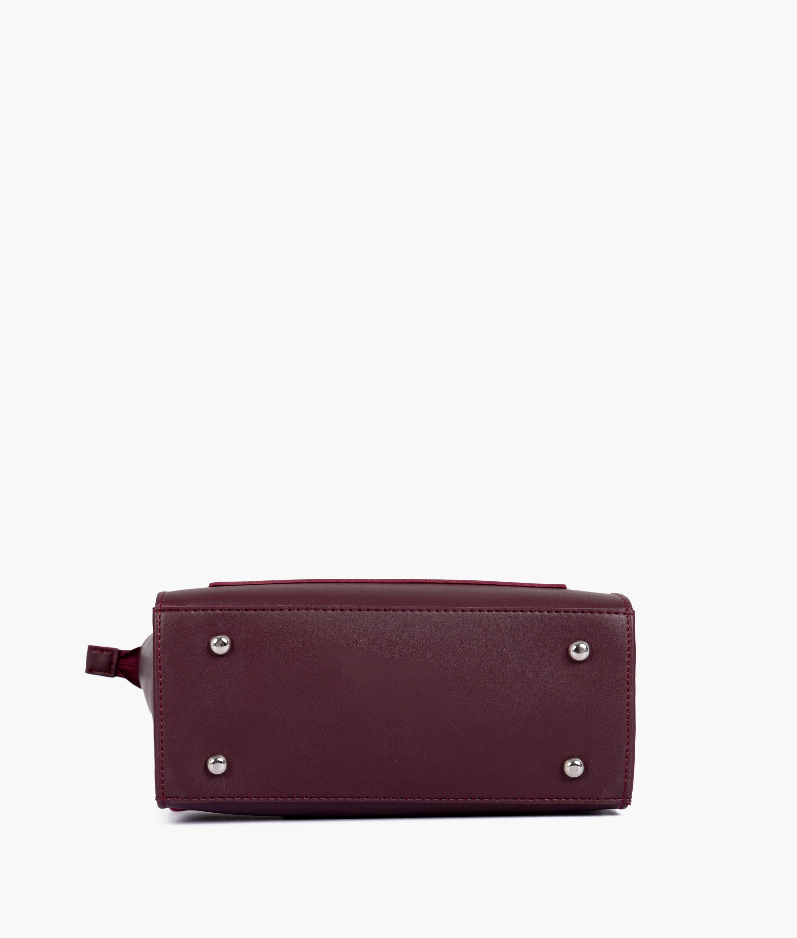 Burgundy mini messenger bag