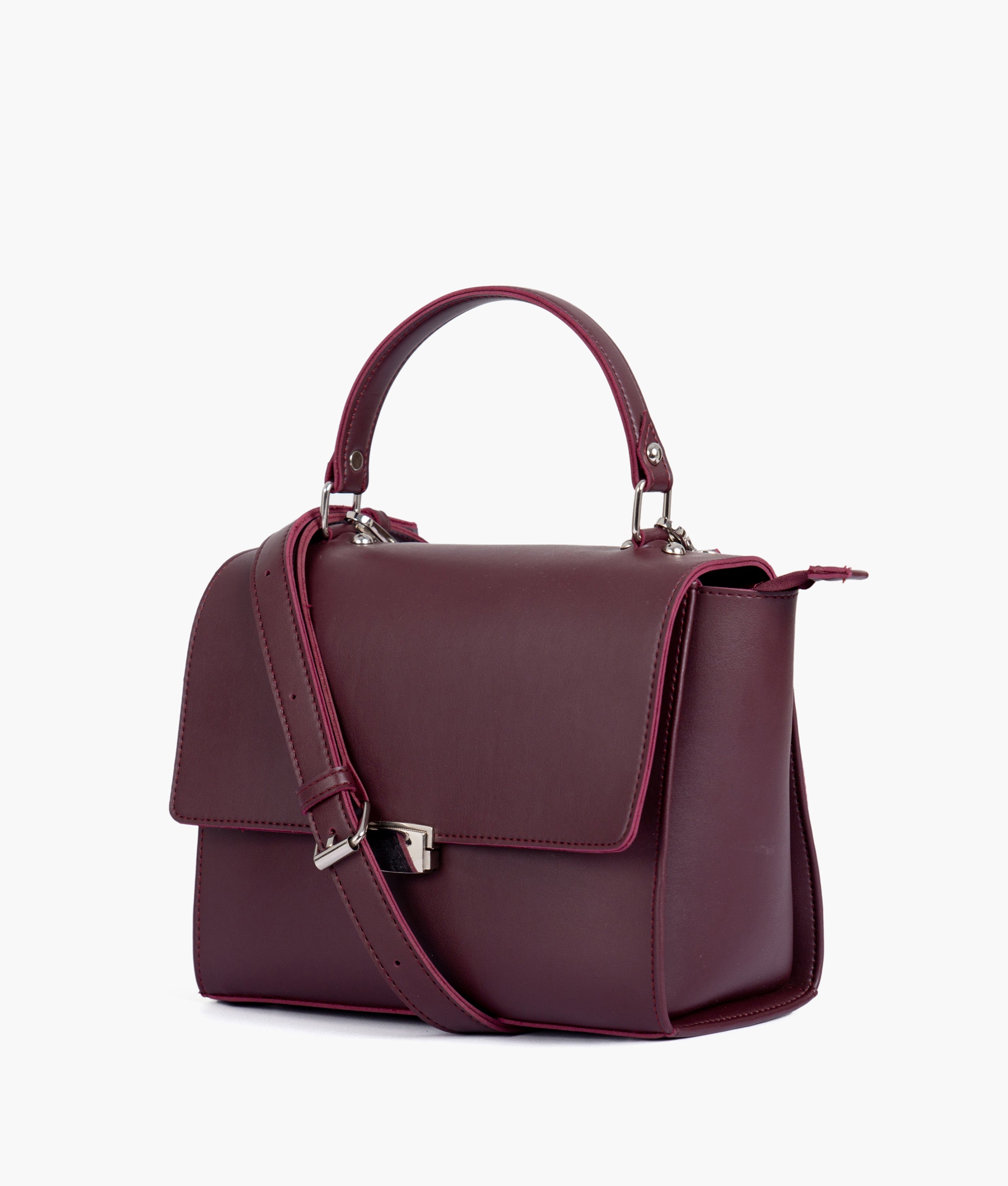 Burgundy mini messenger bag