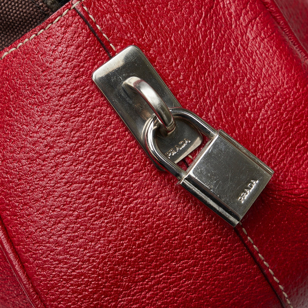 PRADA Canapa Bauletto Handbag