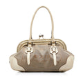 PRADA Canapa Logo Frame Handbag