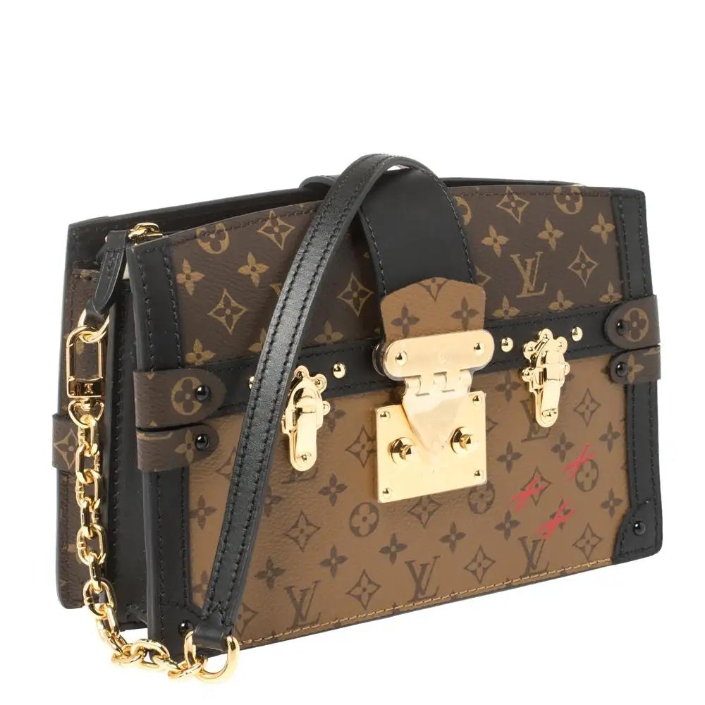 LOUIS VUITTON REVERSE MONOGRAM TRUNK CLUTCH BAG