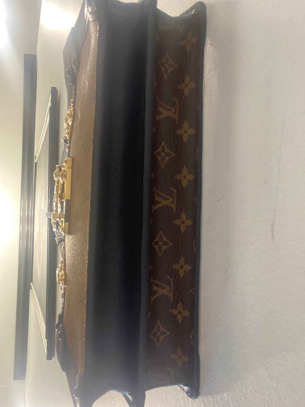 LOUIS VUITTON REVERSE MONOGRAM TRUNK CLUTCH BAG