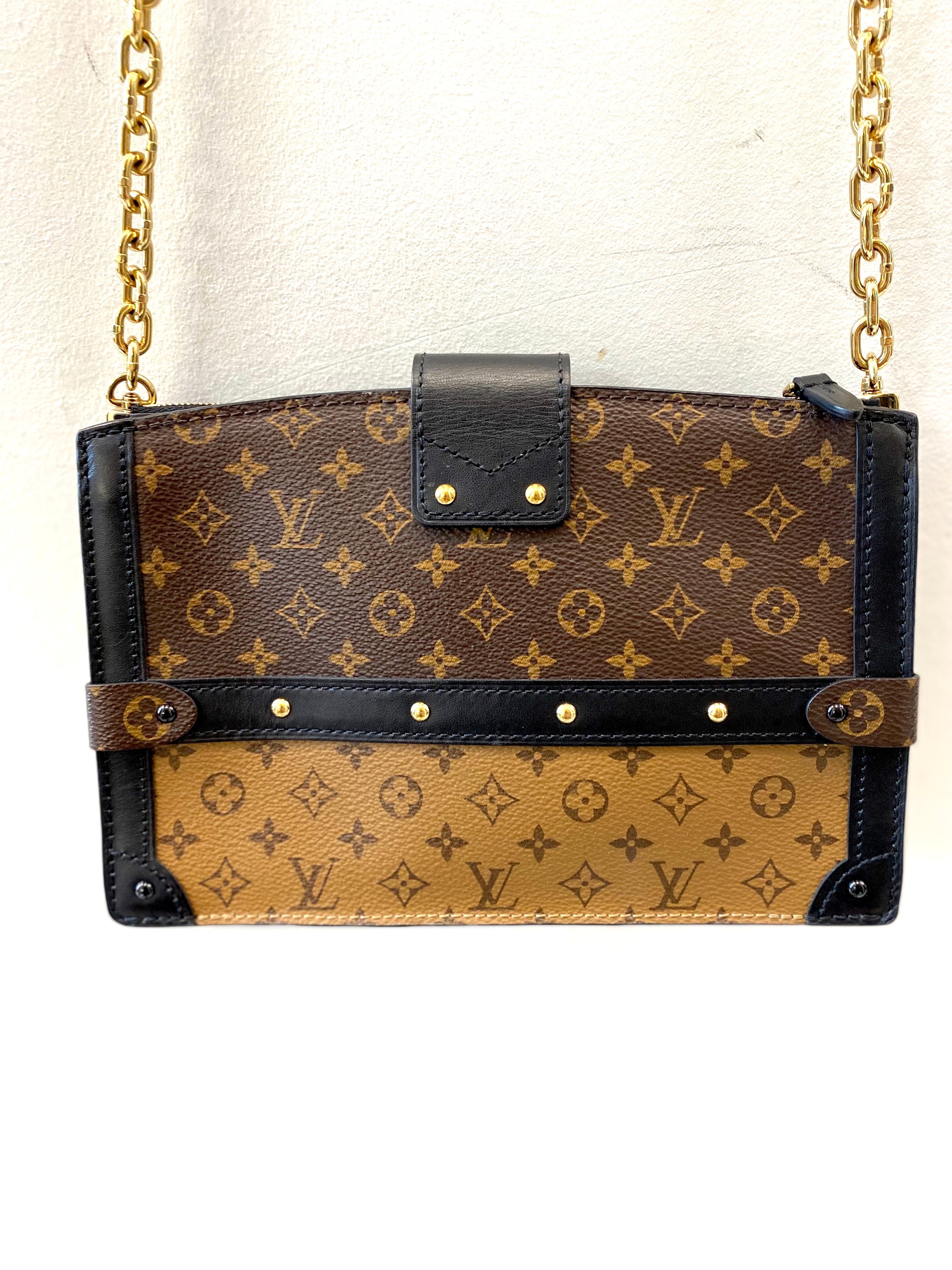LOUIS VUITTON REVERSE MONOGRAM TRUNK CLUTCH BAG
