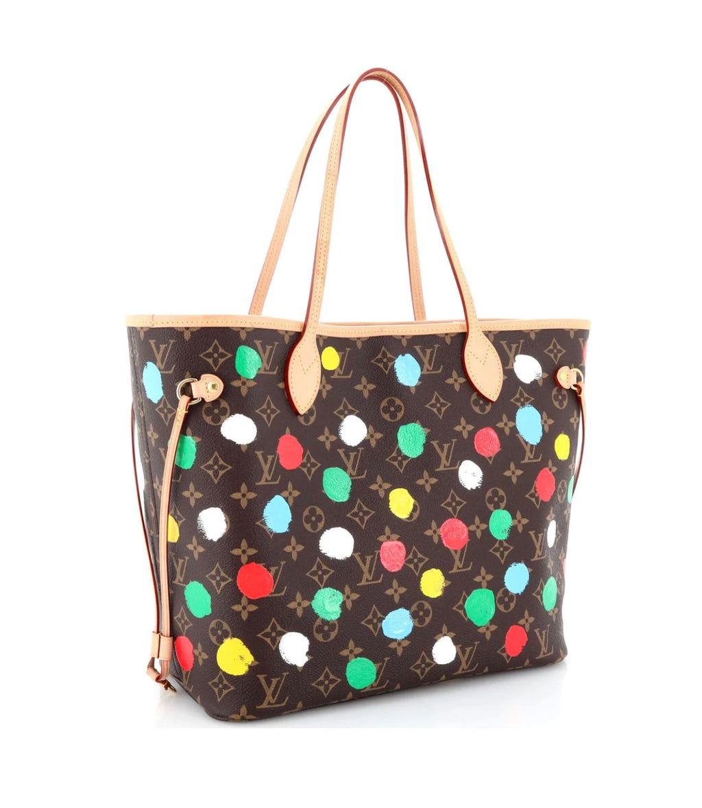 LOUIS VUITTON X YAYOI KUSAMA MONOGRAM NEVERFULL MM TOTE BAG