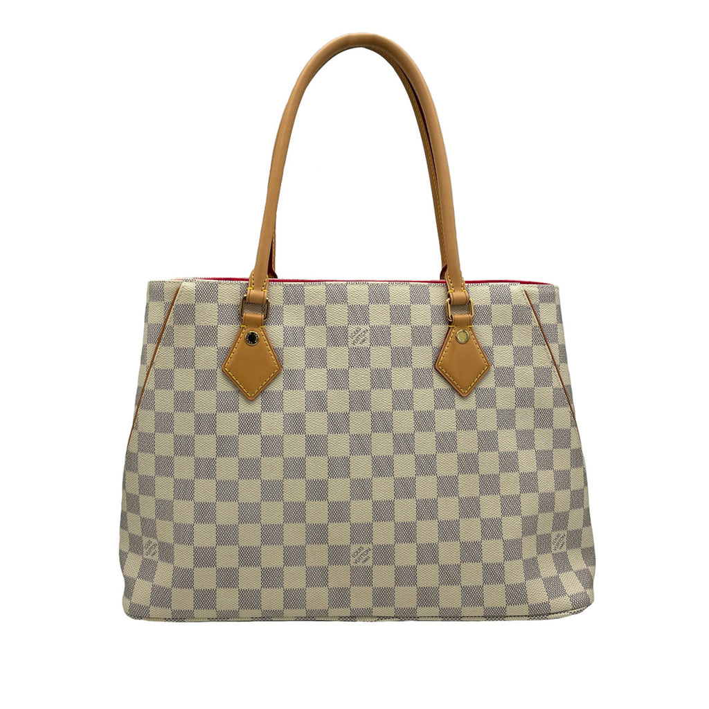 White Louis Vuitton Damier Azur Calvi Tote Bag