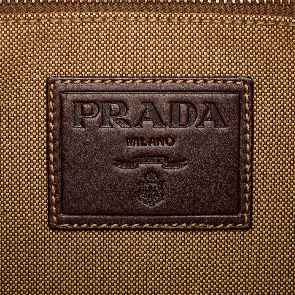 PRADA Canapa Logo Tote Bag