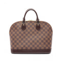 Louis Vuitton Vintage Damier Ebene Alma MM Handbag,Brown