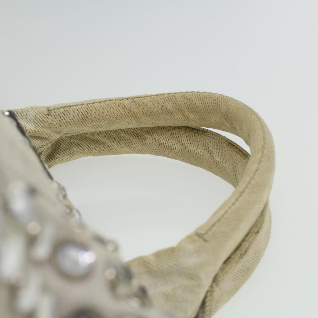 PRADA Bijoux Canapa MM Tote Bag Canvas White  ac1225