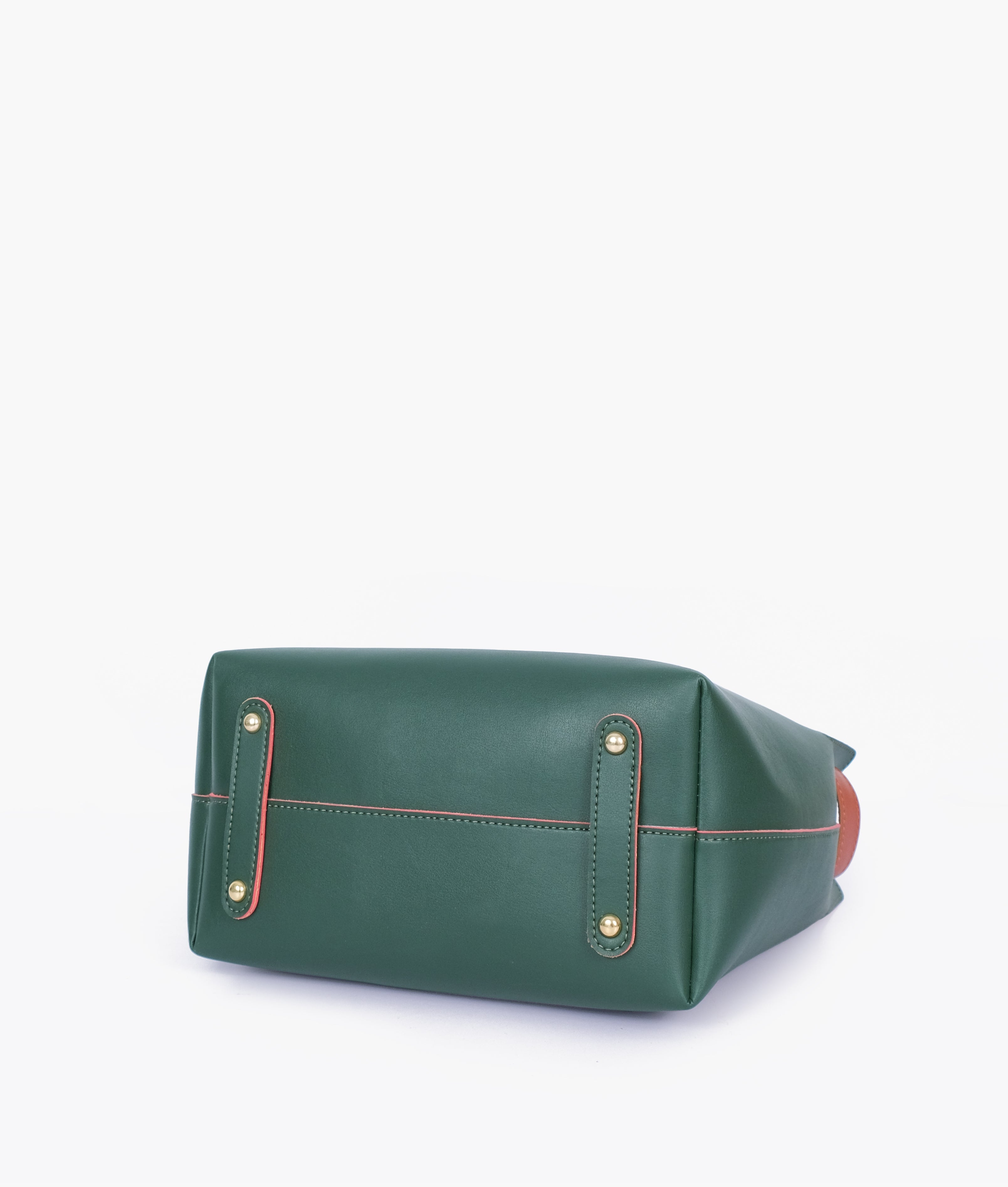 Army green handbag with front buckle