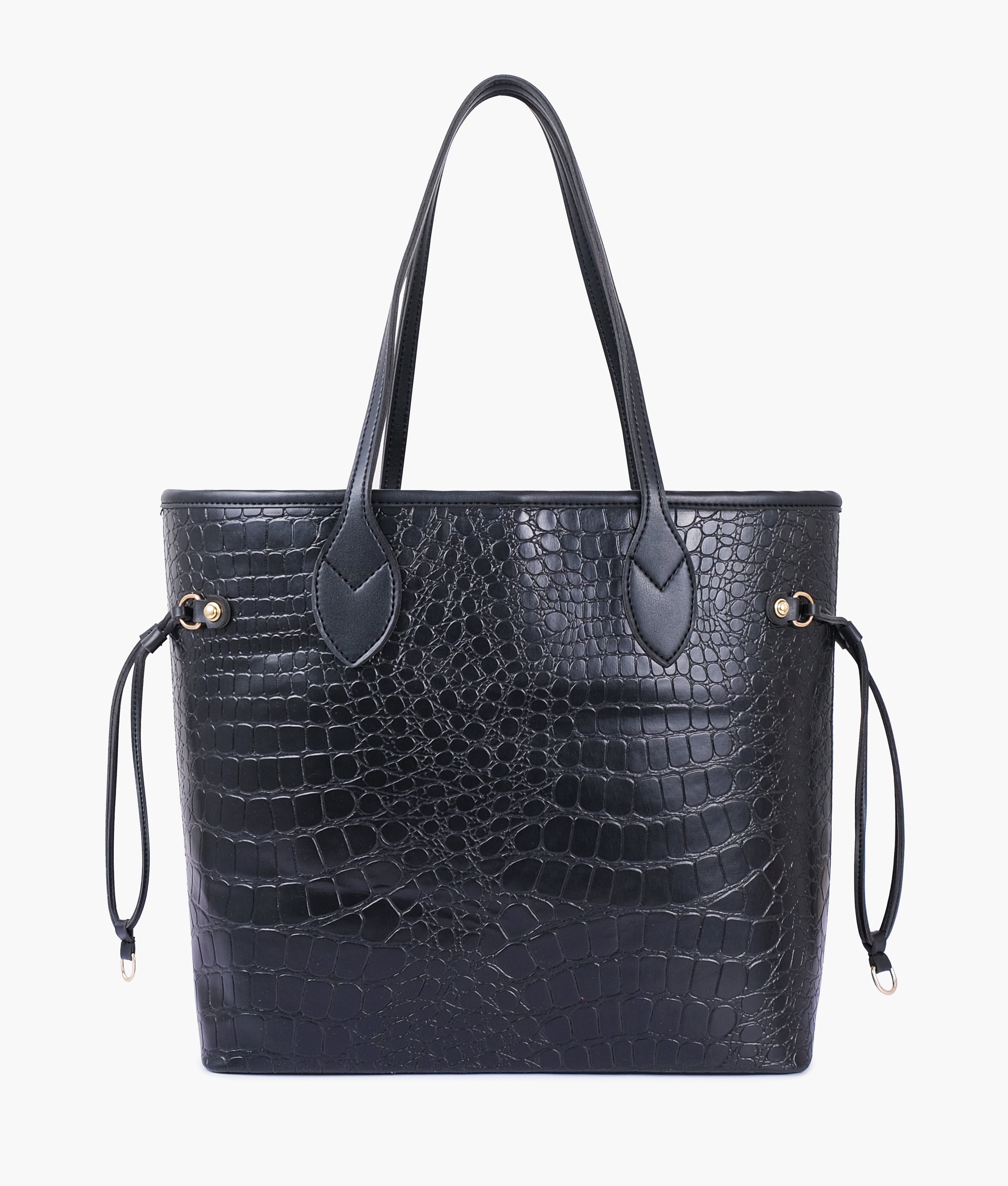 Black crocodile neverfull tote bag