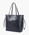 Black crocodile neverfull tote bag