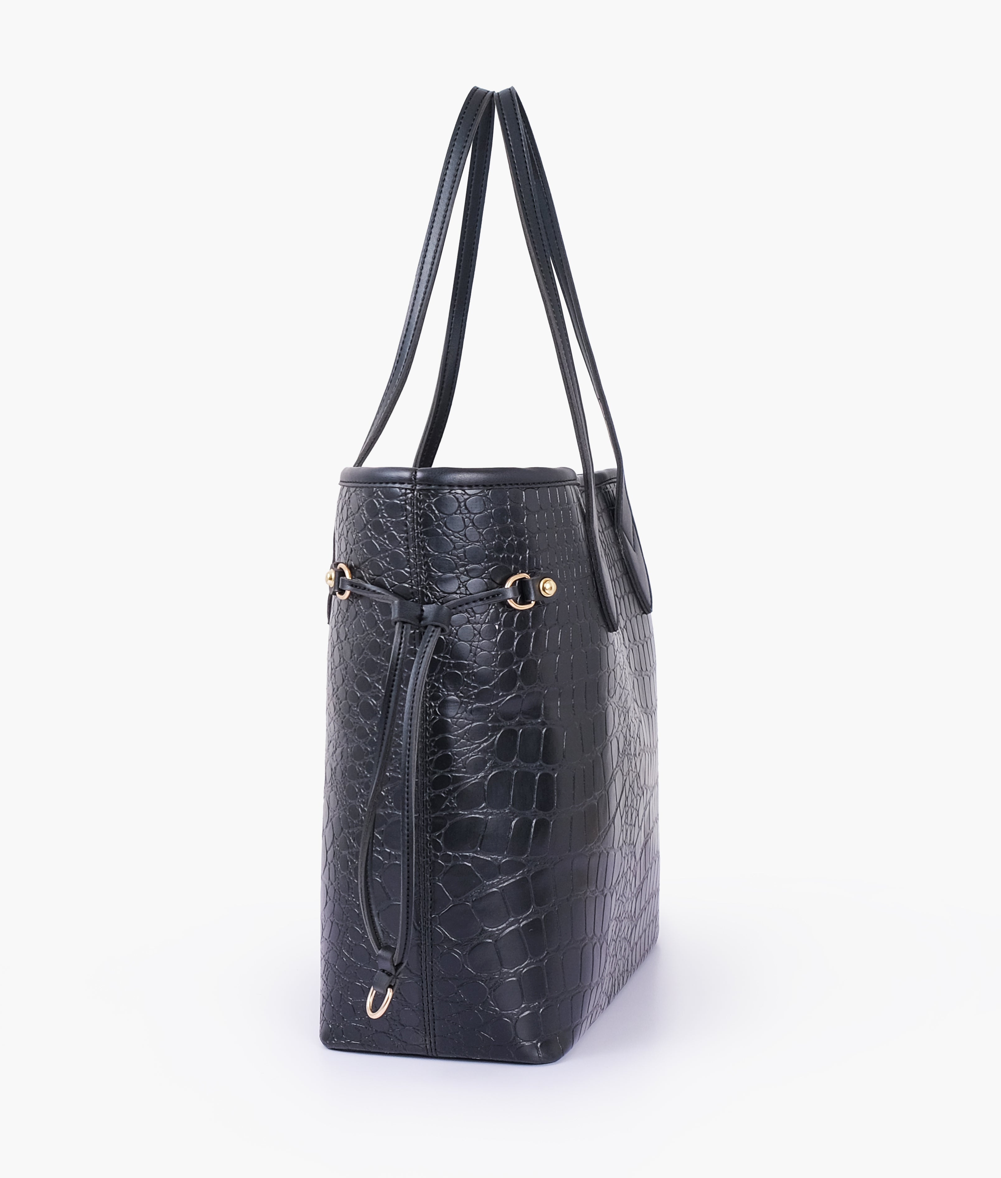 Black crocodile neverfull tote bag