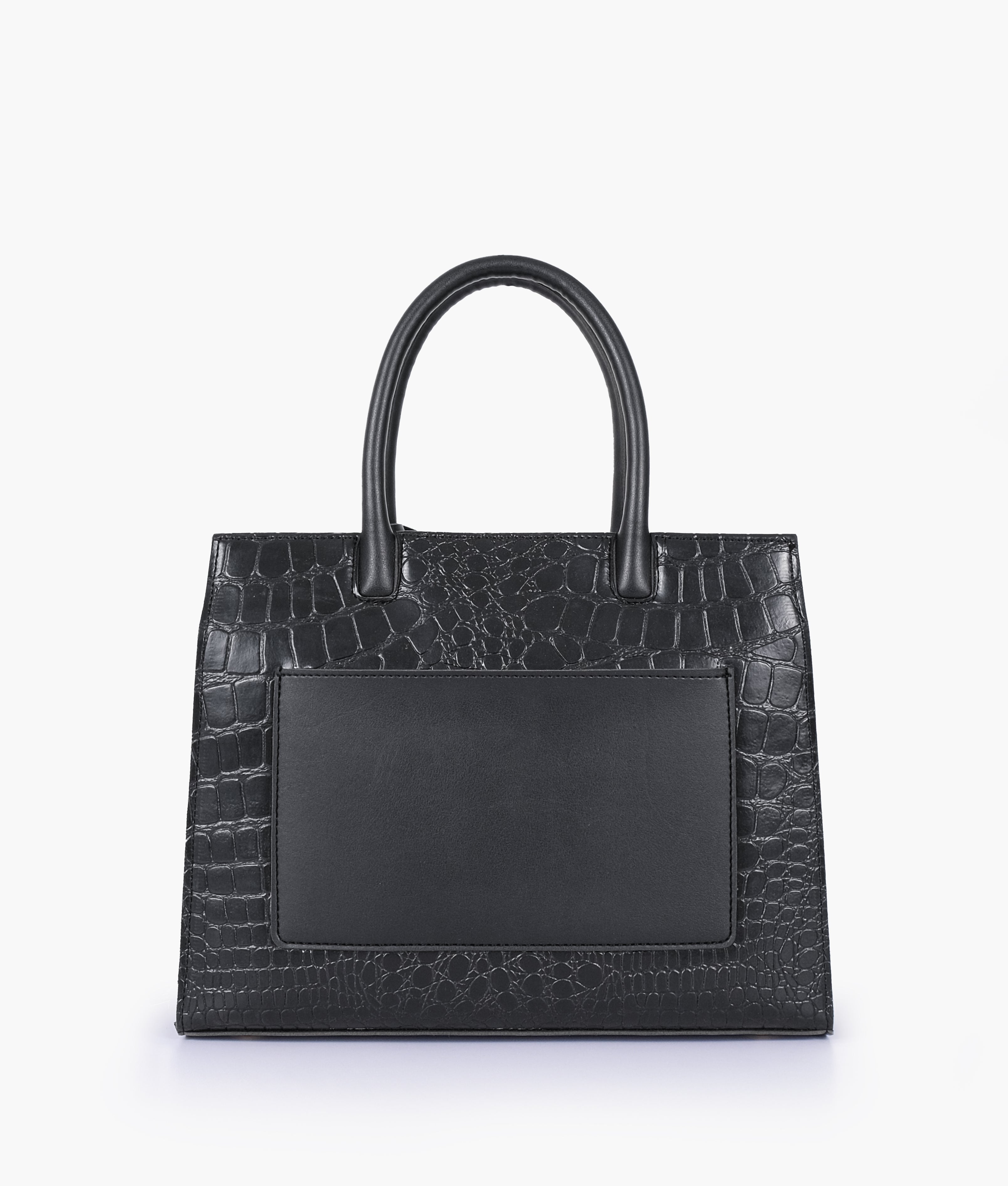 Black crocodile vintage handbag