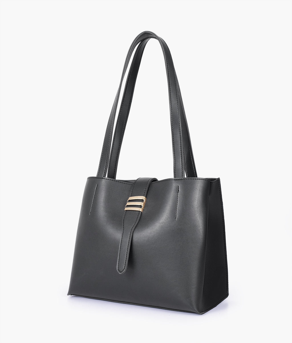 Black mini tote bag