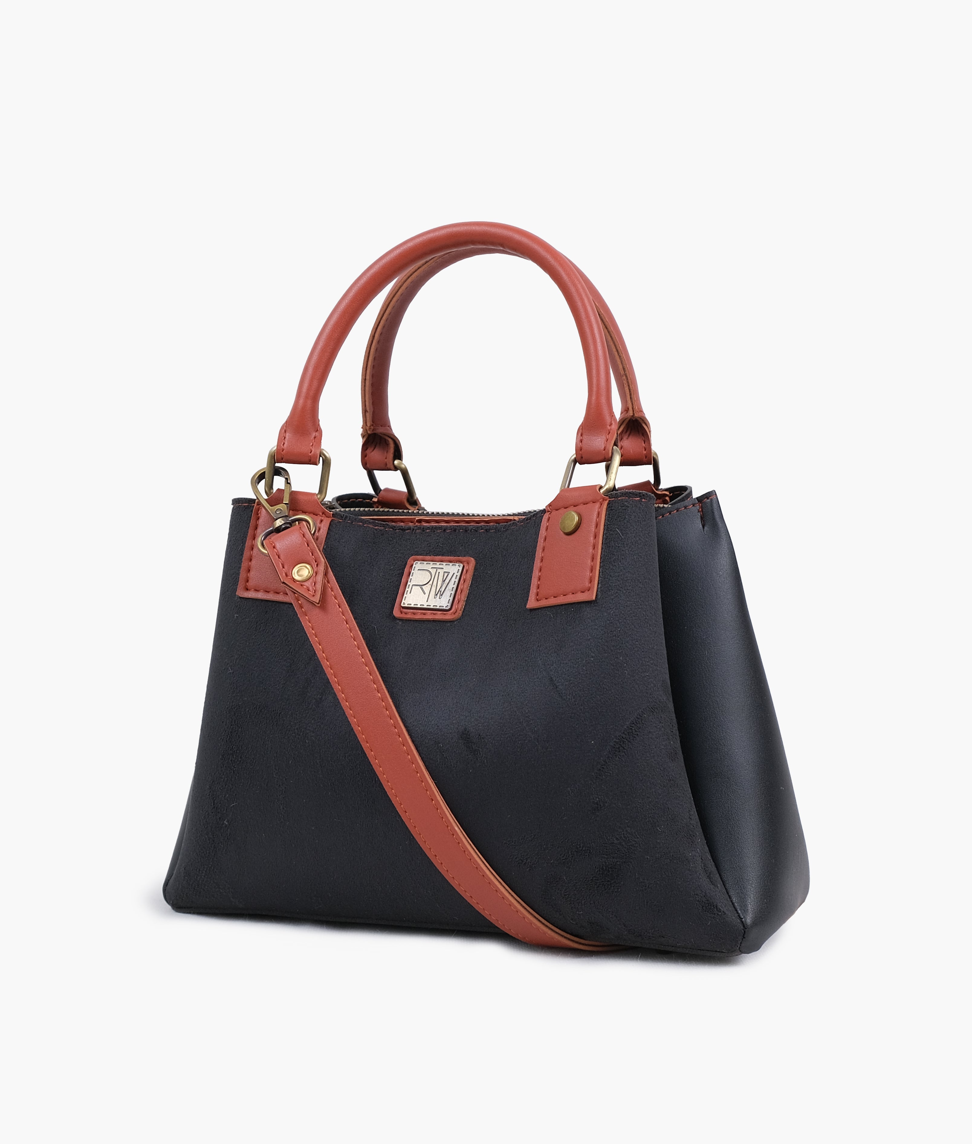 Black suede mini bag