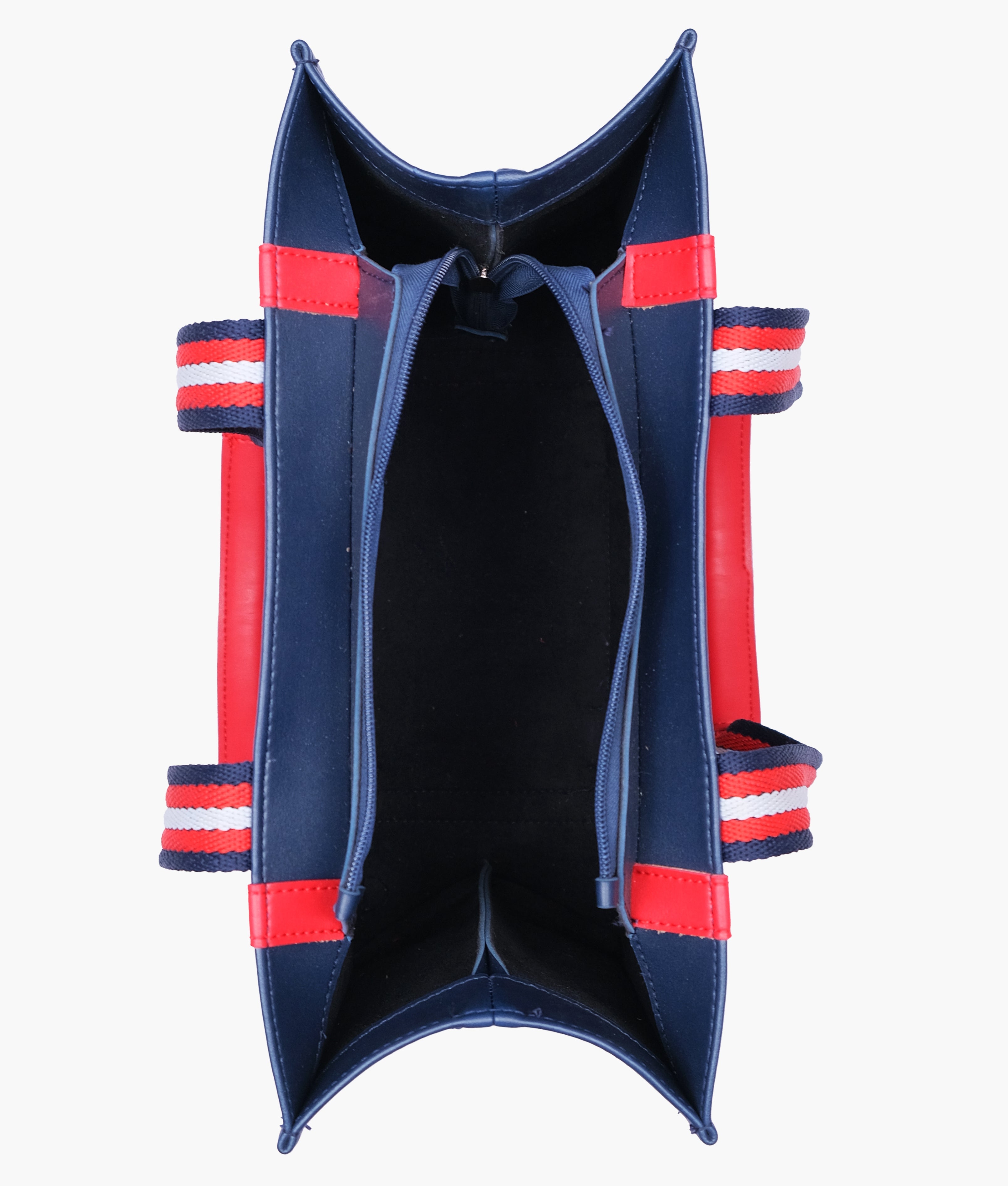 Blue long strap tote bag