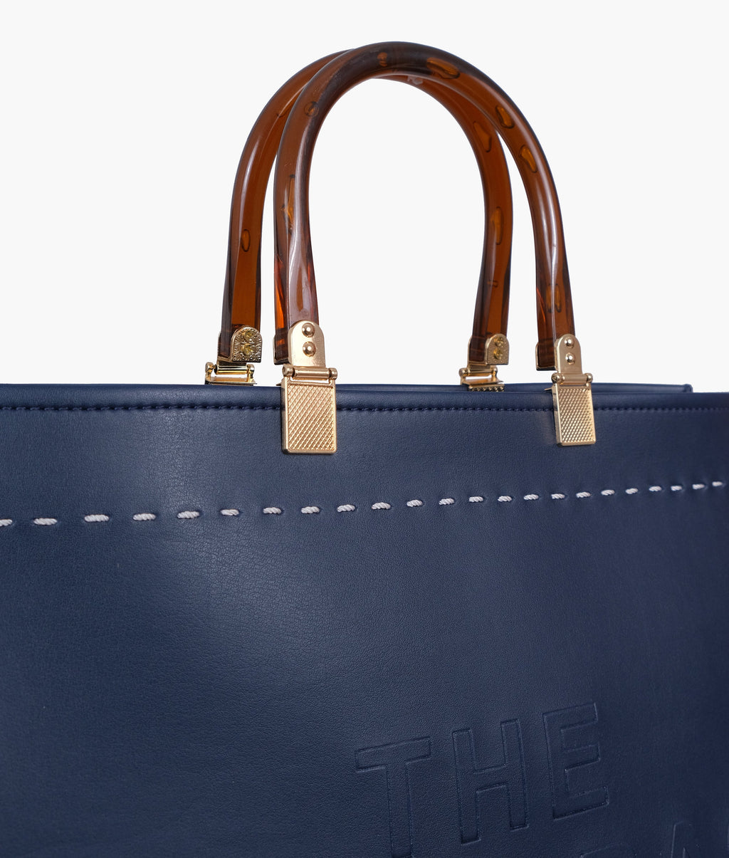Blue signature tote bag