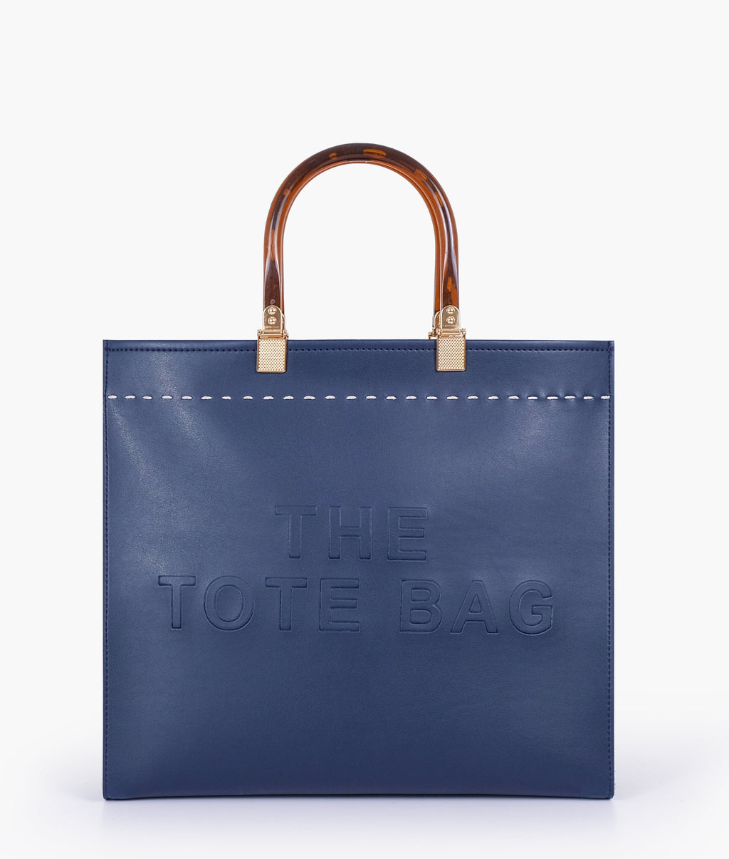Blue signature tote bag