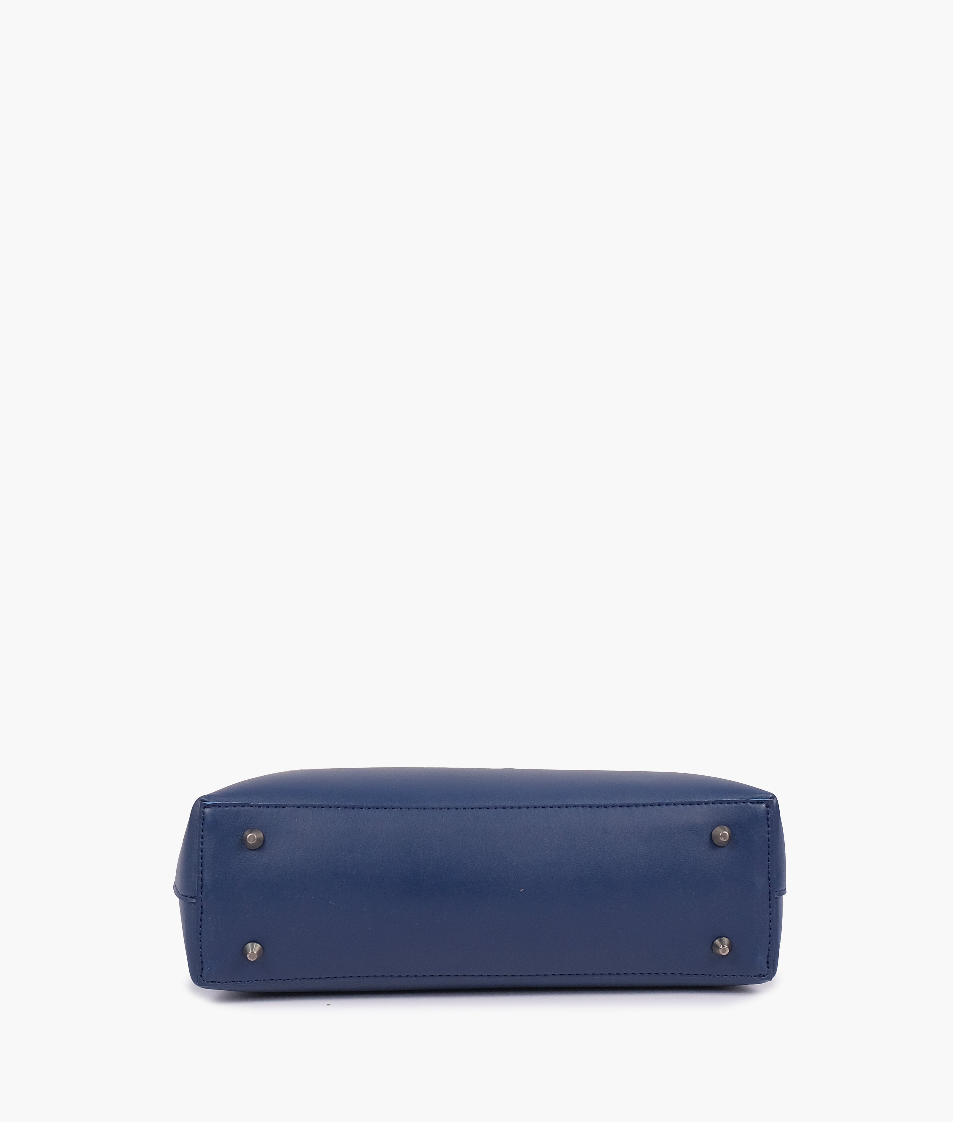 Blue tote bag with detachable pouch