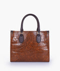 Brown on-the-go crocodile handbag