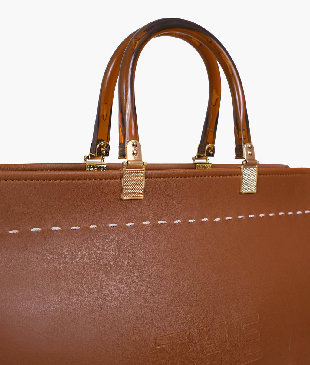 Brown signature tote bag