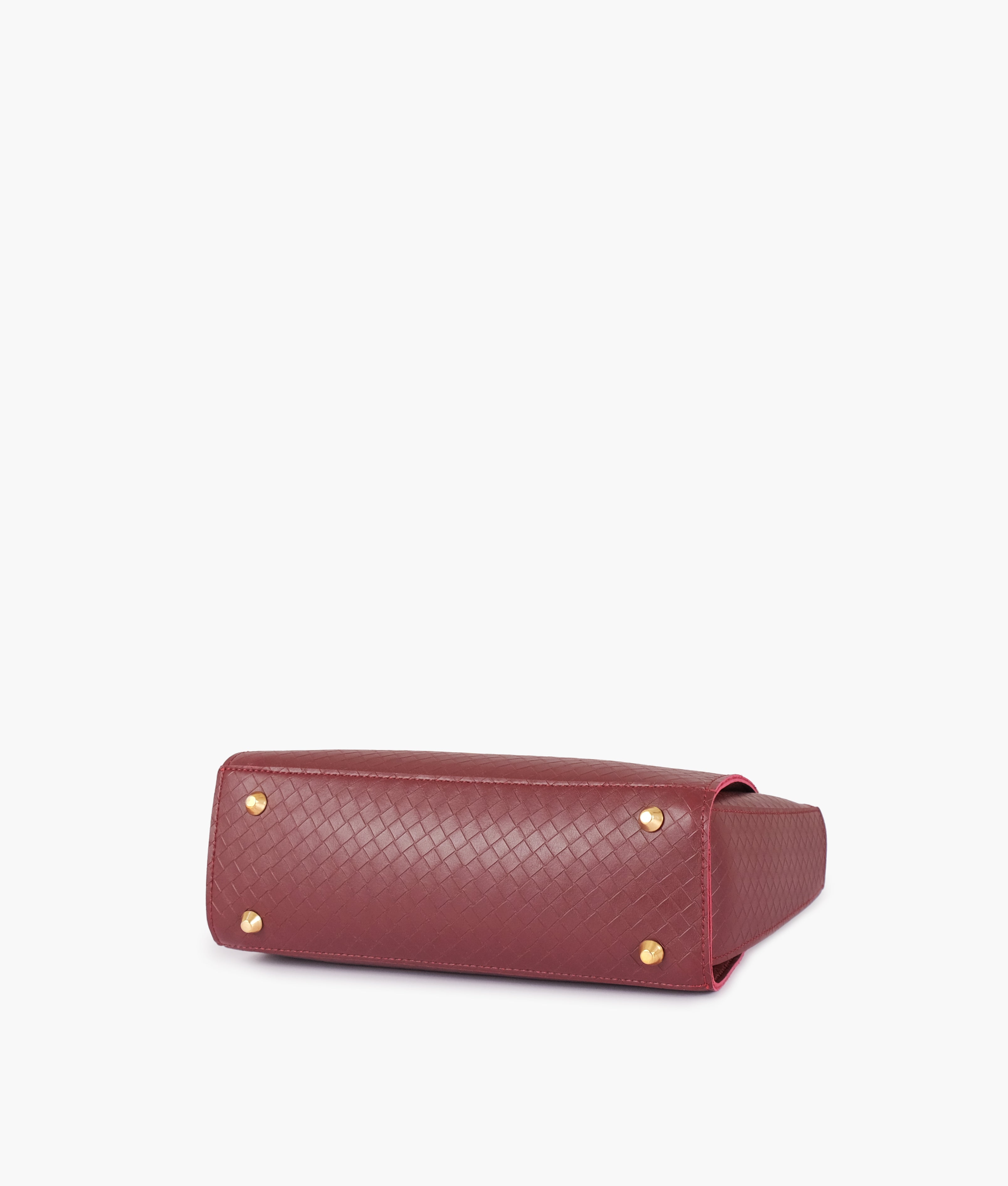 Burgundy classic mini top-handle bag