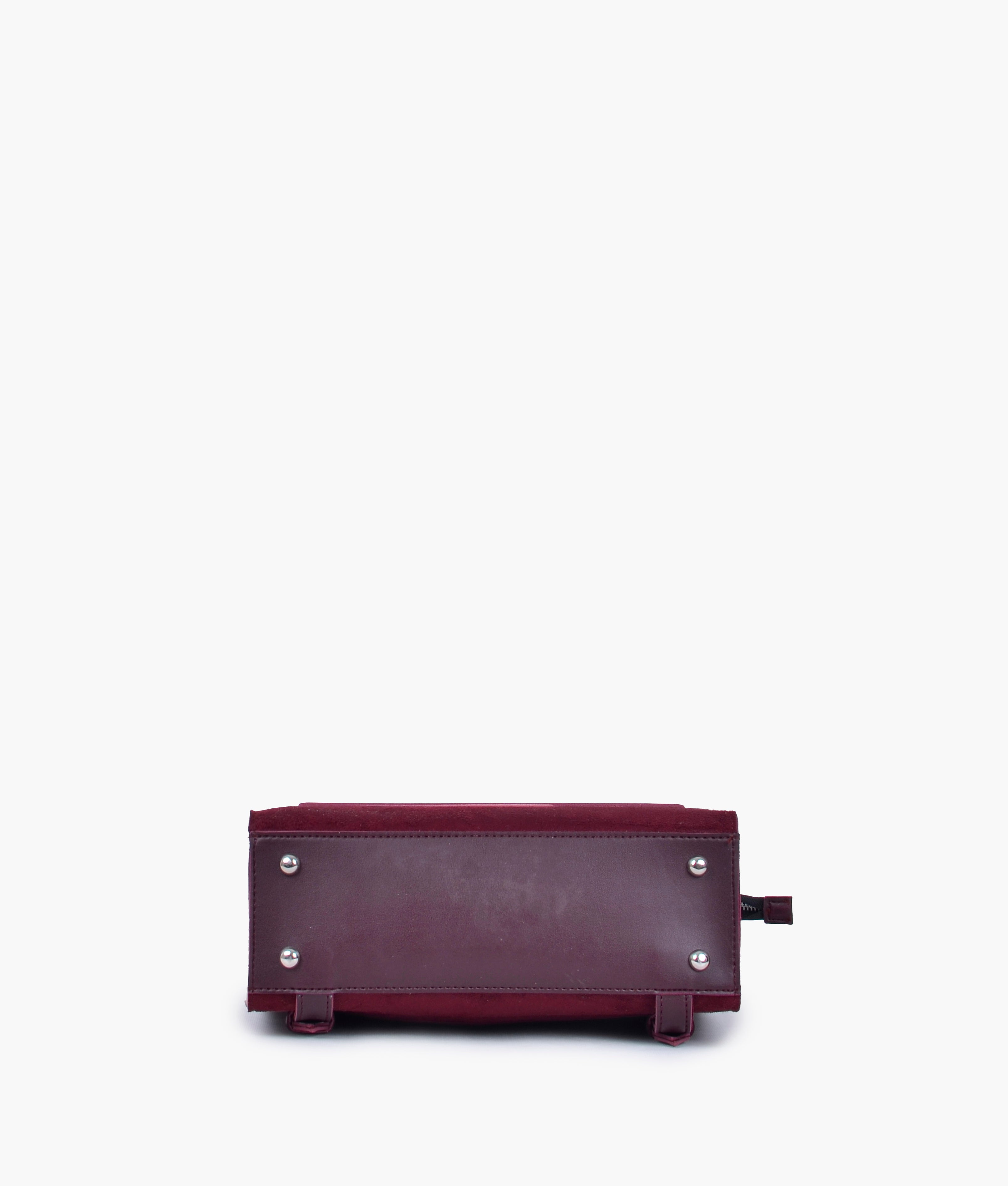 Burgundy suede adventure backpack