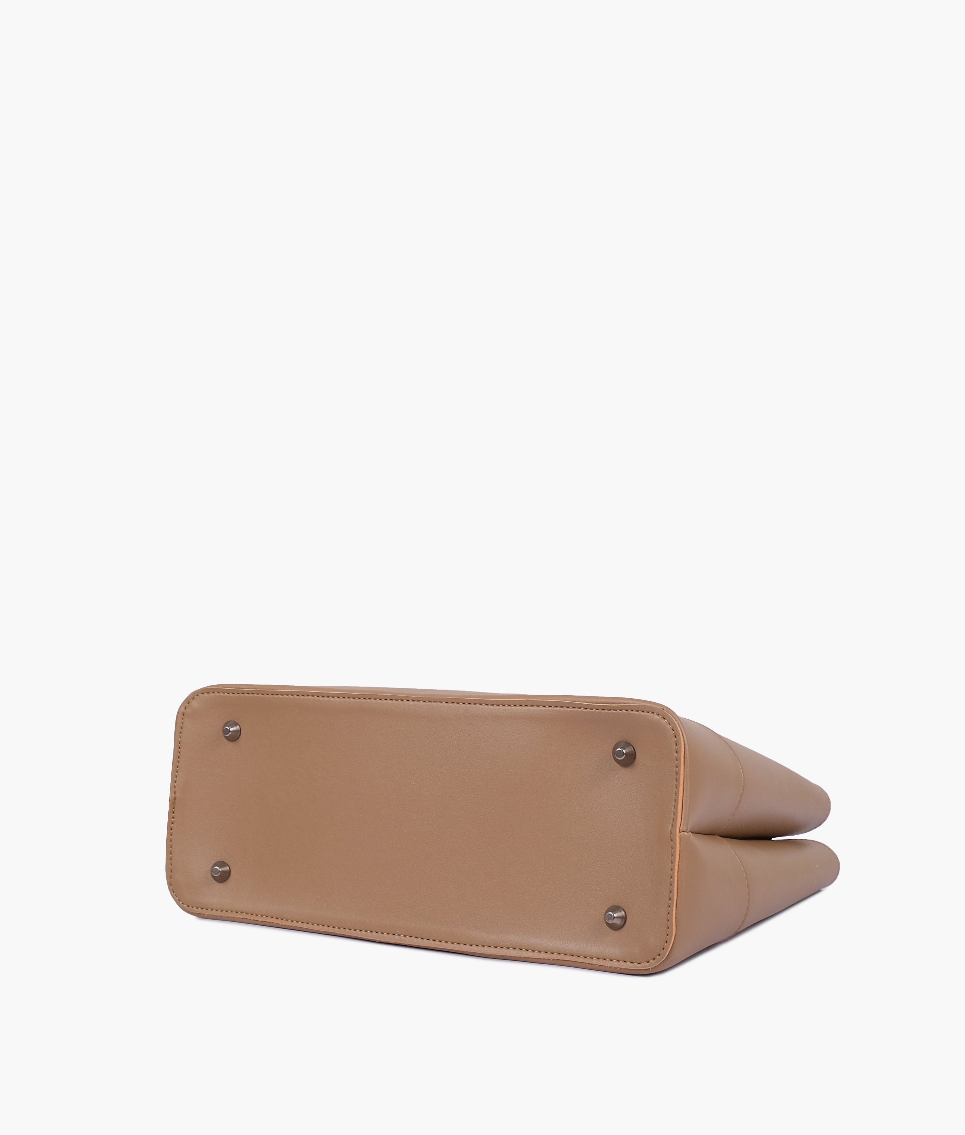 Coffee multi-compartment shoulder bag