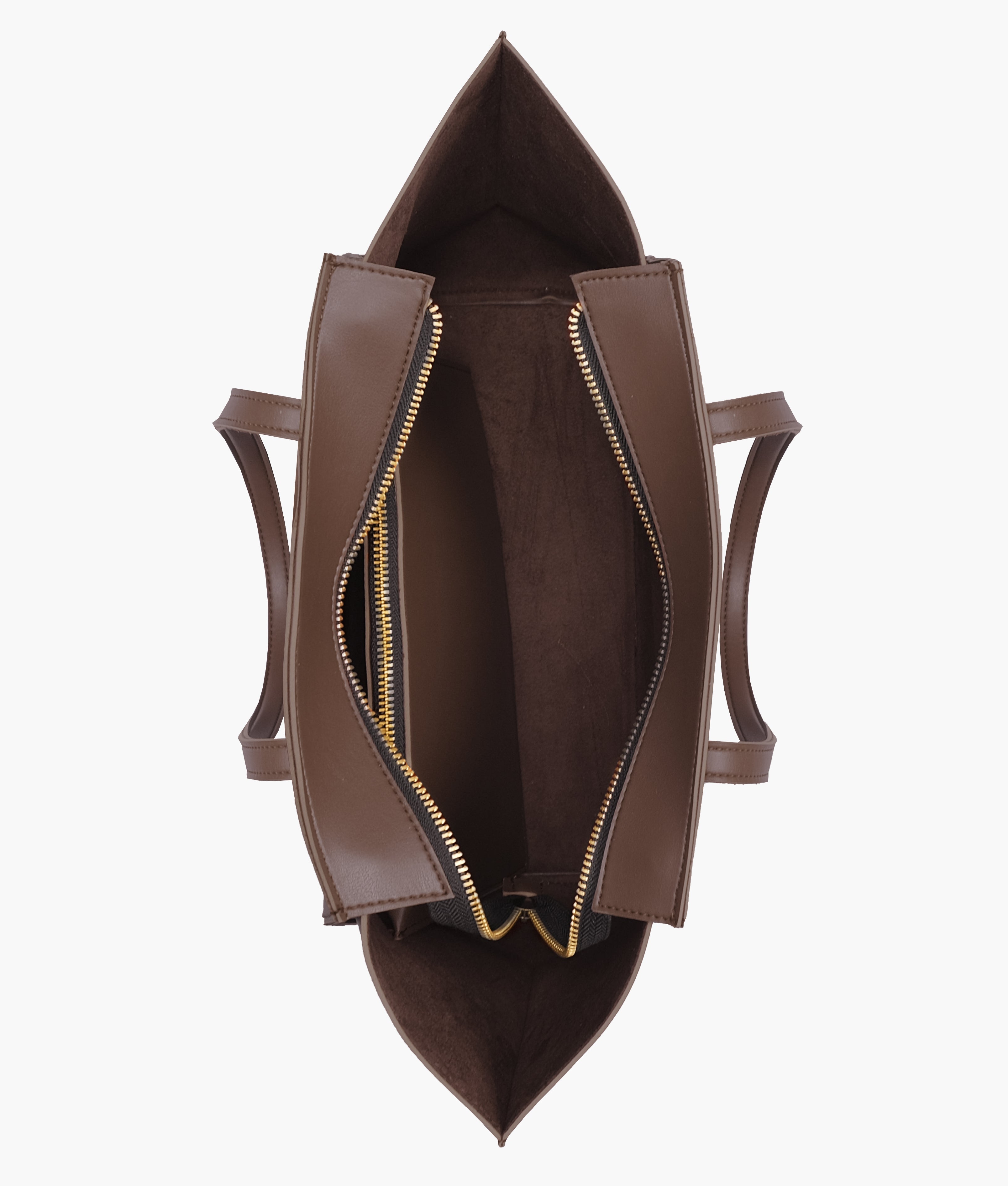 Dark brown classic tote bag