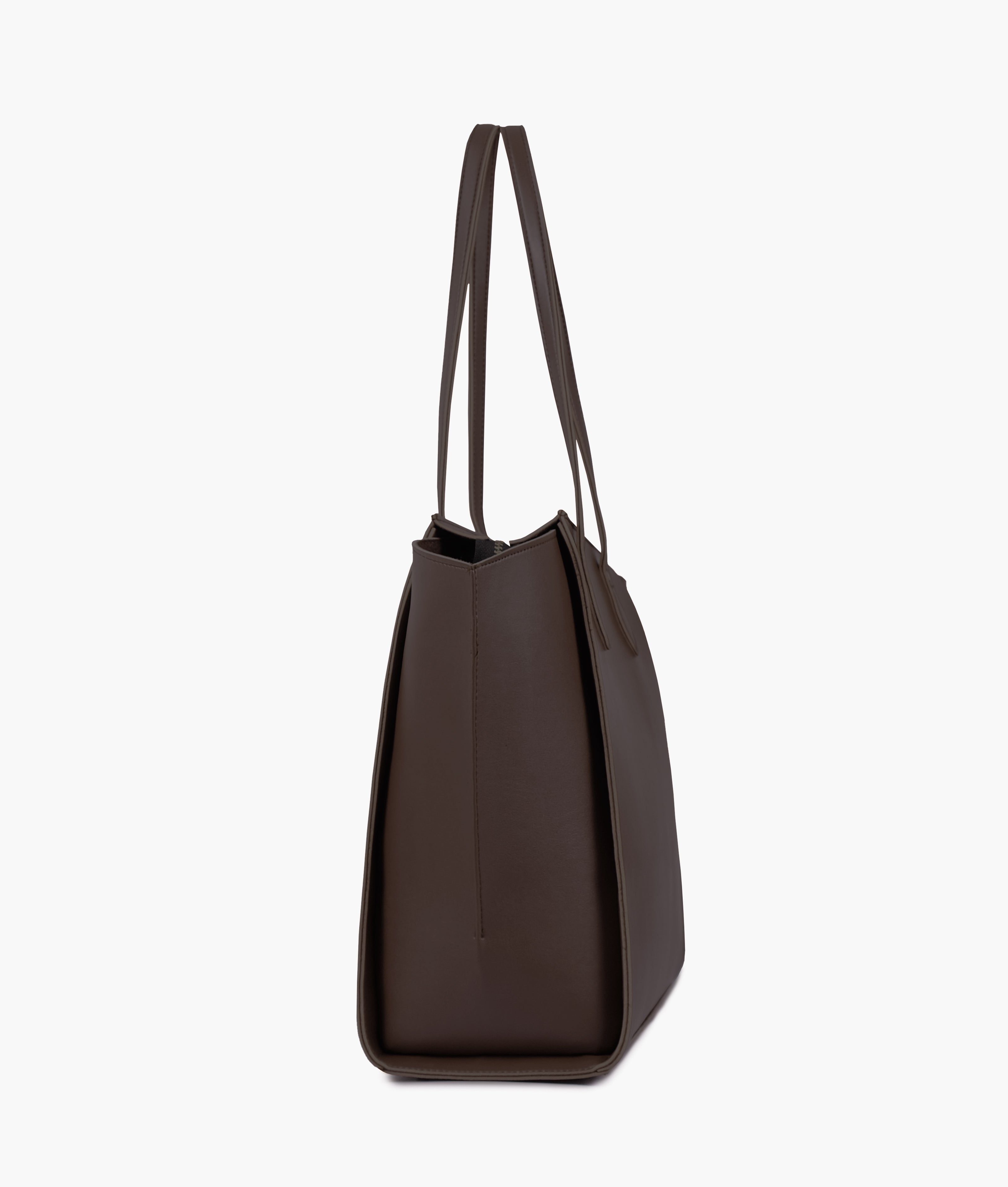 Dark brown classic tote bag