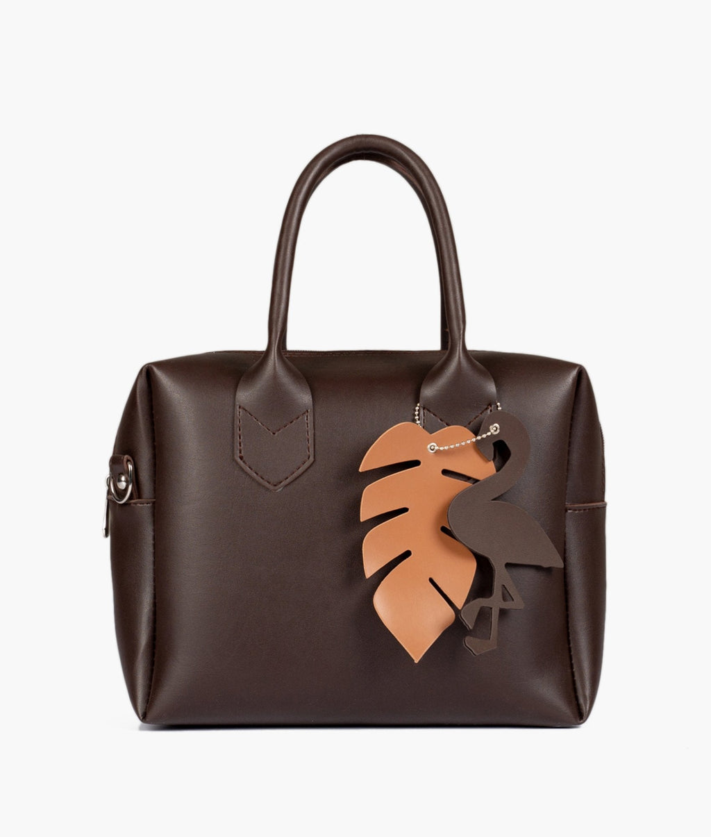 Dark brown mini bowling bag