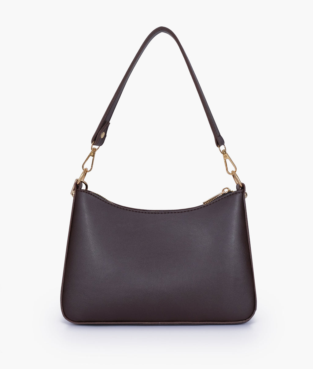 Dark brown hobo evening bag