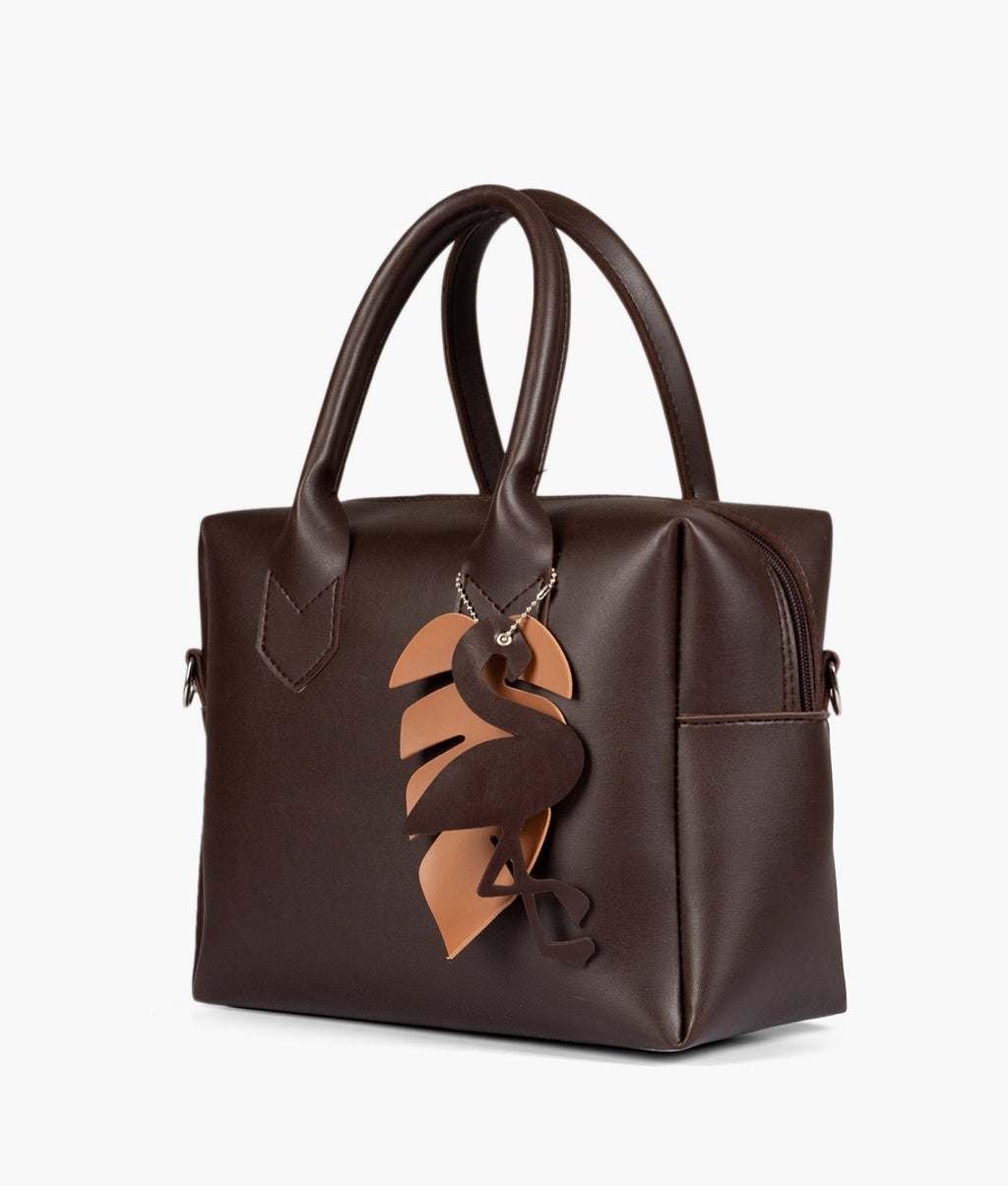 Dark brown mini bowling bag