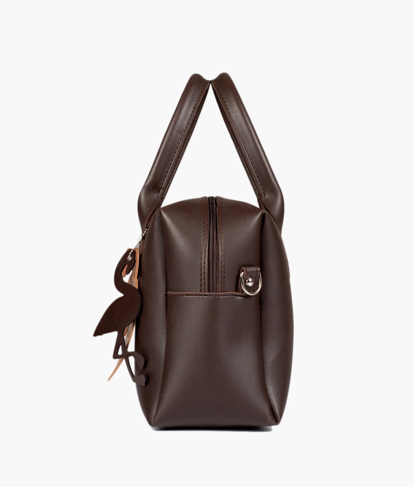 Dark brown mini bowling bag