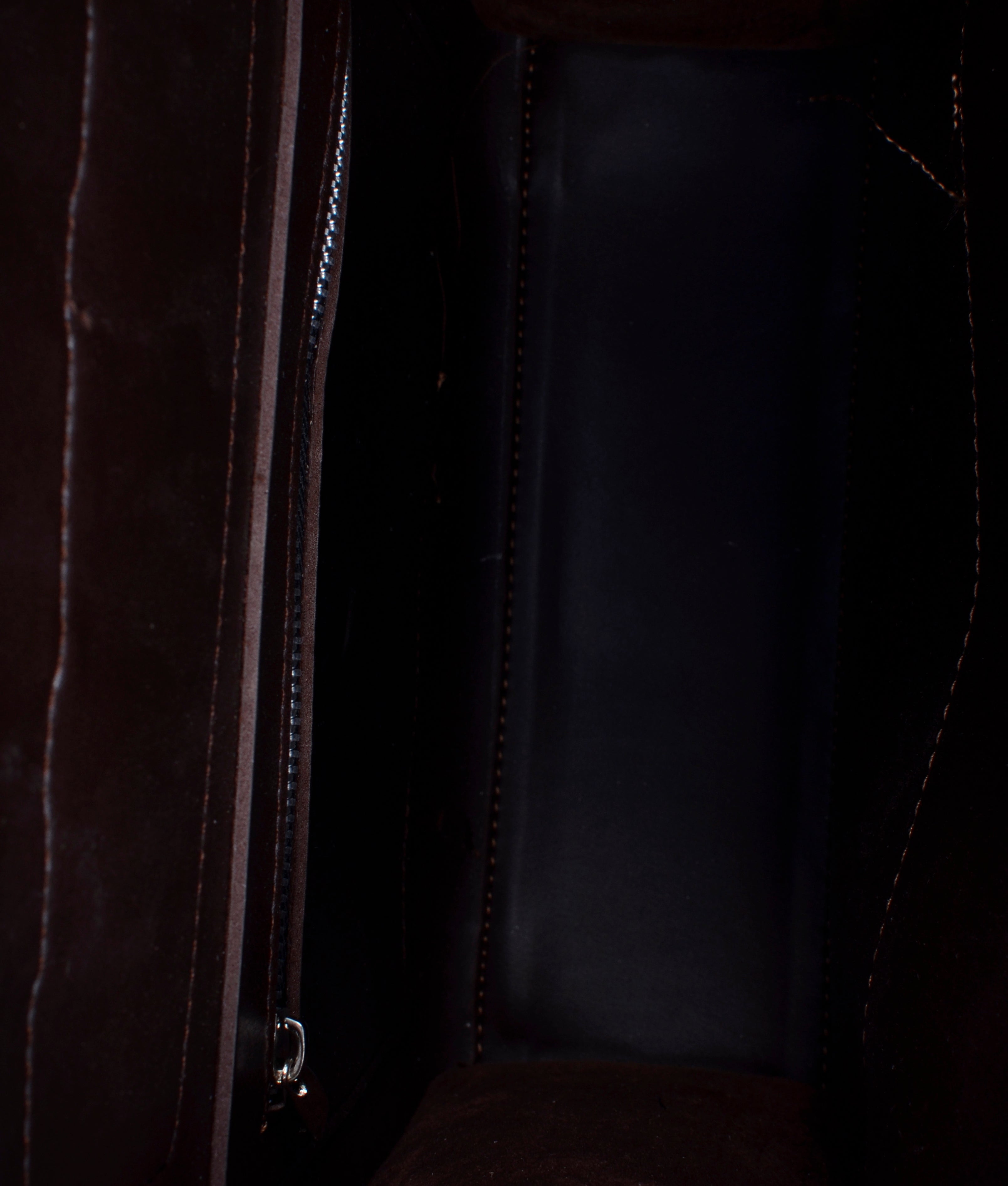 Dark brown suede adventure backpack