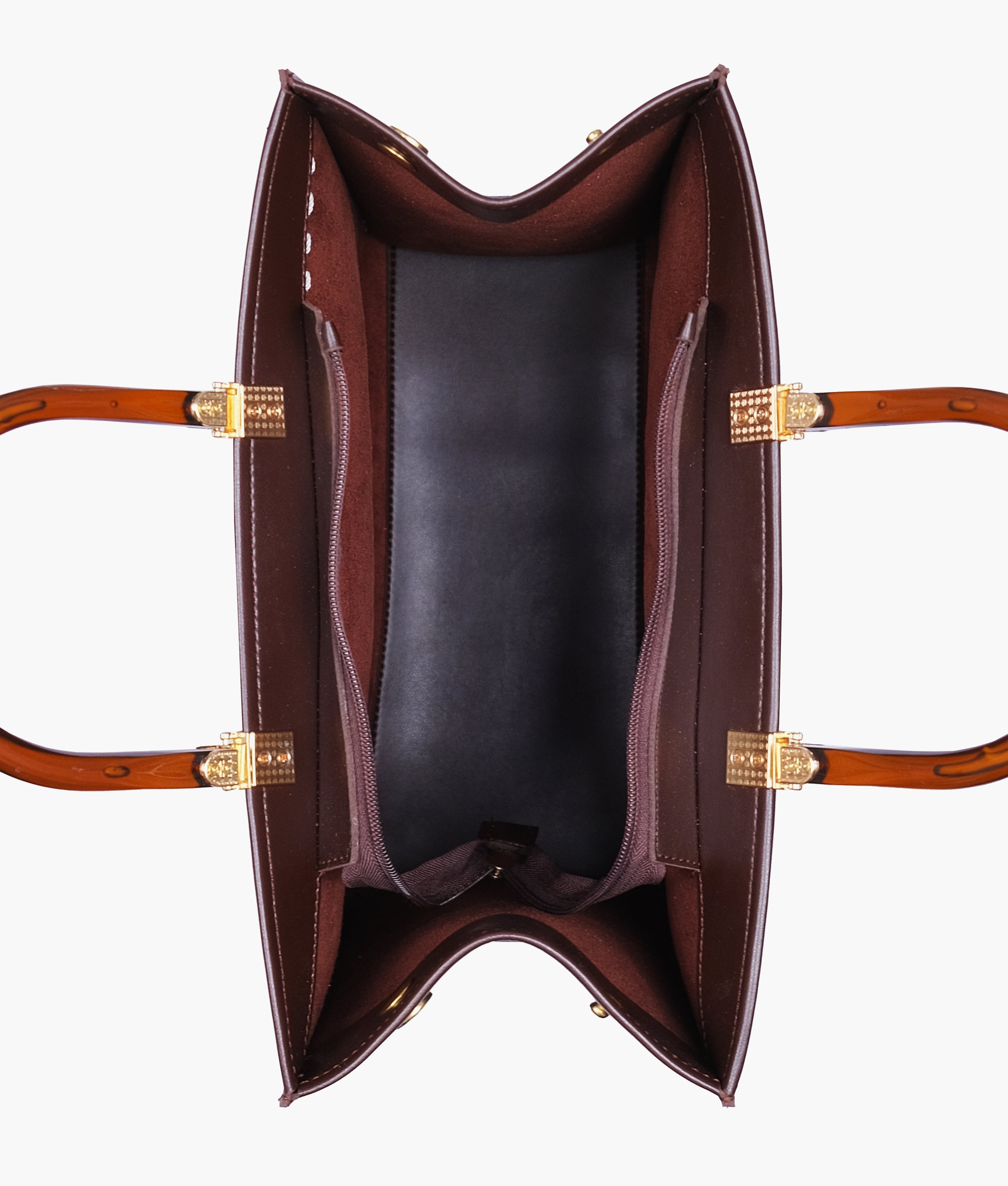 Dark brown signature tote bag