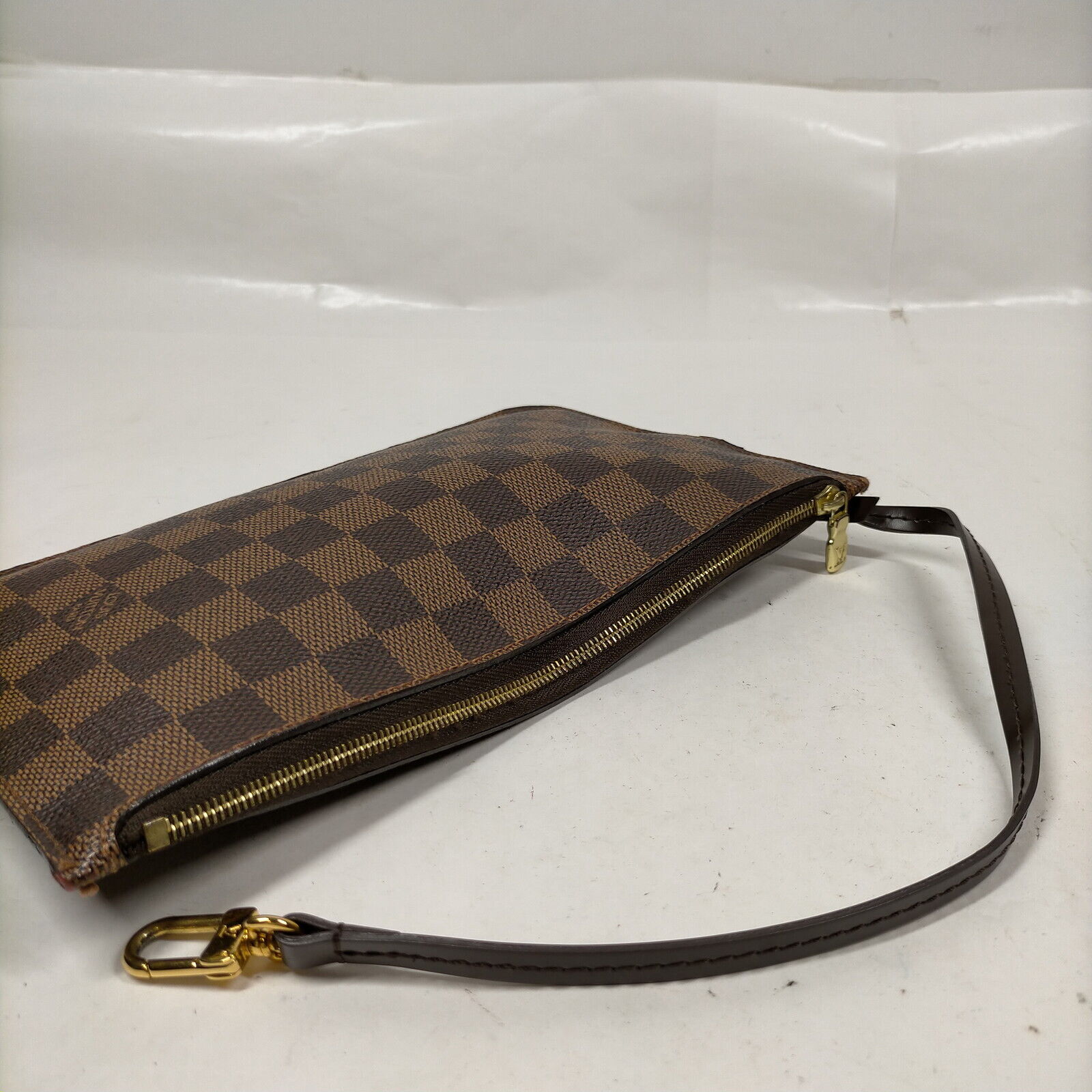Louis Vuitton Neverfull Damier Ebene Wristlet Pouch/Clutch Bag