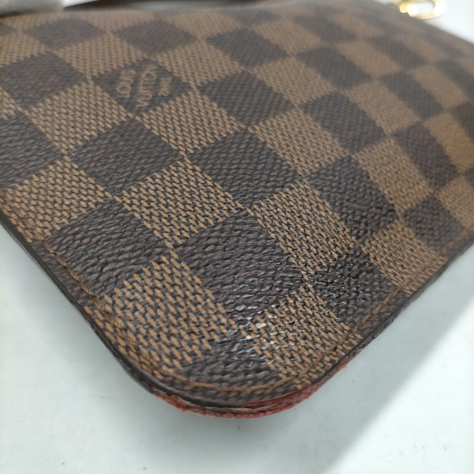 Louis Vuitton Neverfull Damier Ebene Wristlet Pouch/Clutch Bag