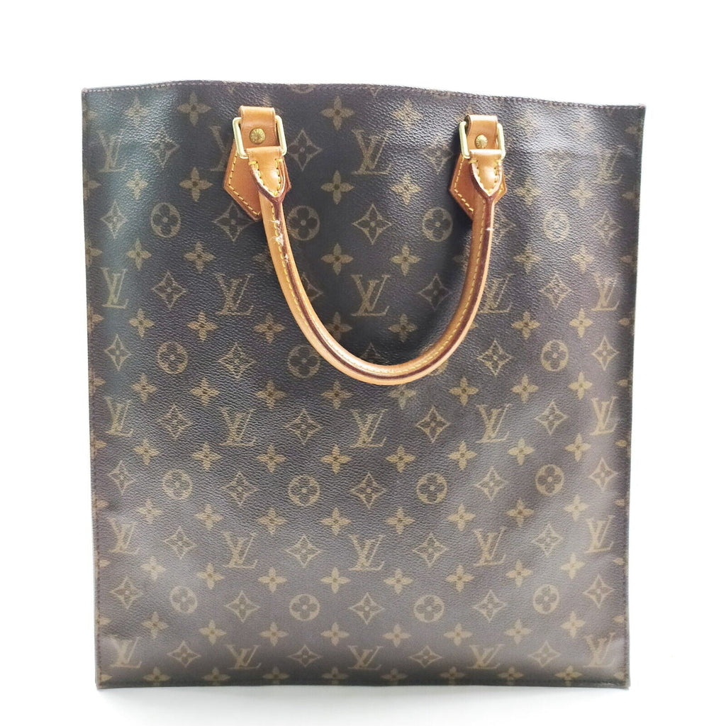 Louis Vuitton Sac Plat Browns Monogram Hand Bag
